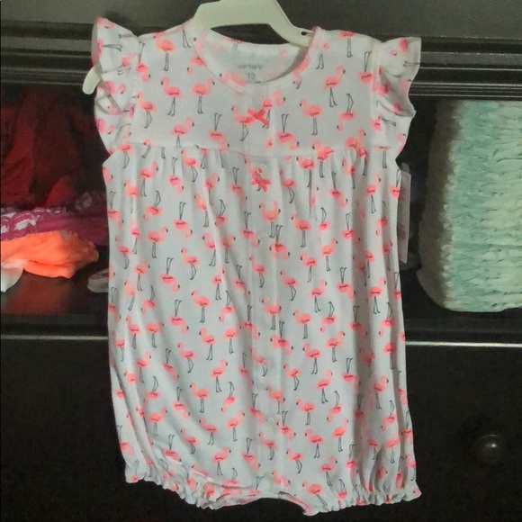 carter's flamingo romper